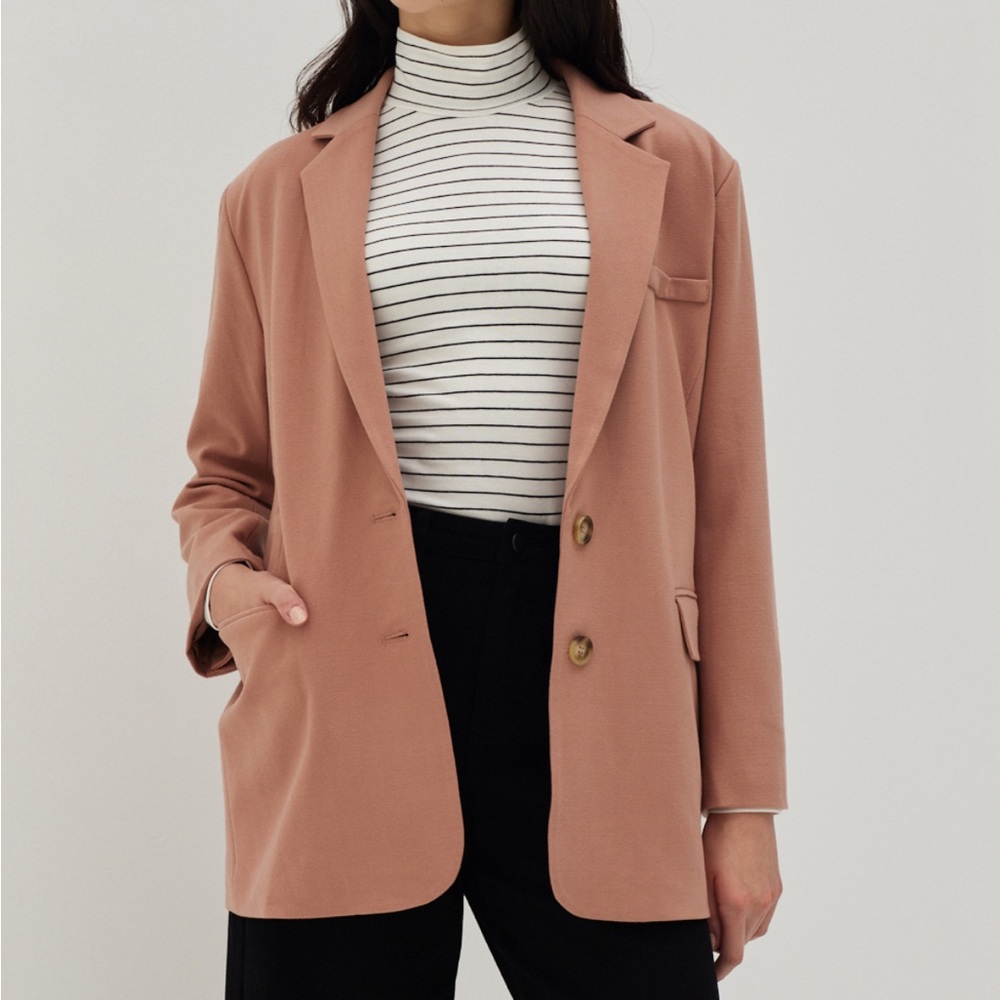 Love Bonito Harlow Brushed Shoulder Padded Relaxed Blazer - Picture 4 of 10